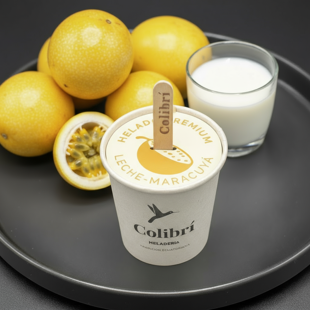 Helado Artesanal de LECHE - MARACUYÁ